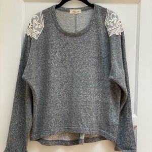 Anthropologie Lace Sweatshirt